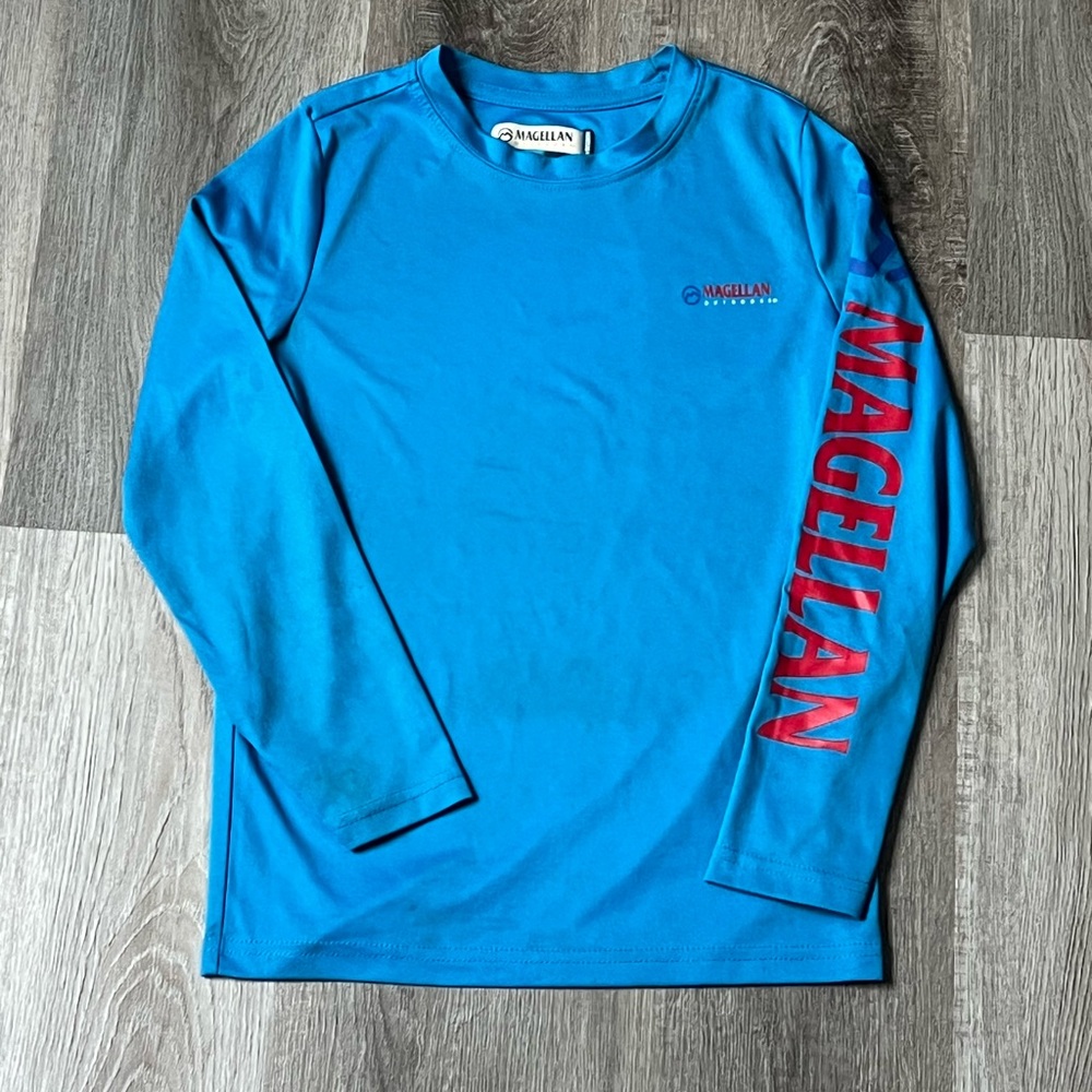 Magellan Outdoors Boys Moisture Wicking Long Sleeve Casting Crew Shirt